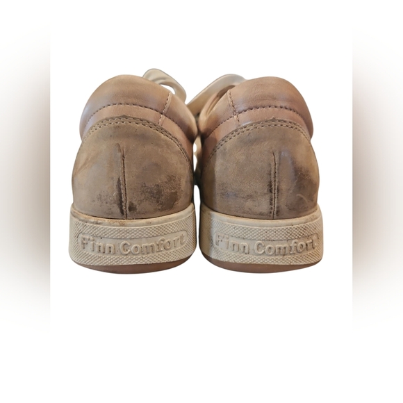 Finn Comfort Shoe Women's SZ 5/7 Beige Lace Up Round Toe Sneaker Oxford - Picture 3 of 9